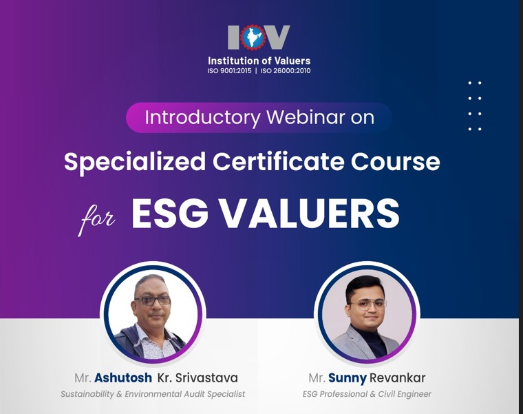 Introductory Webinar on Specialized Certificate Course for ESG Valuers